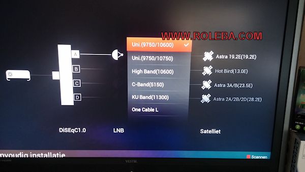 Sab Android LNB Menu