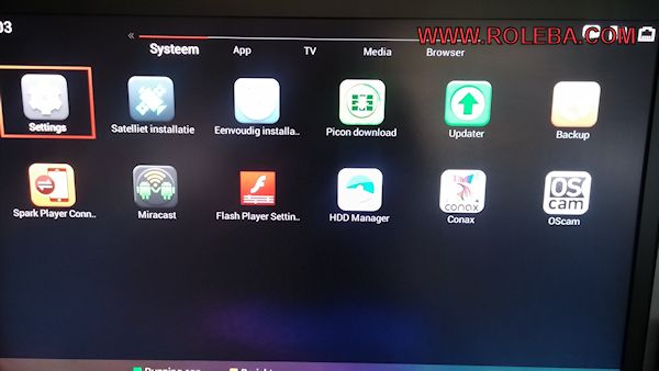 Sab Android  system Menu